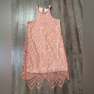 Express Peach Lace Dress